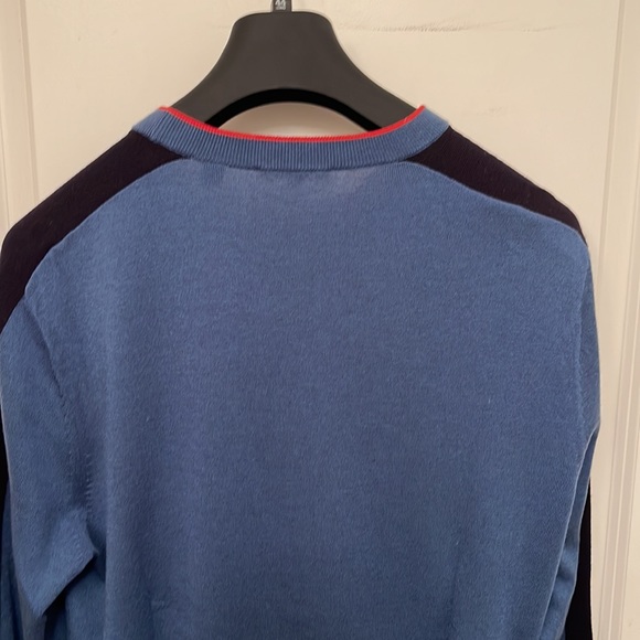 New Soft Men’s blue Ted Baker, London size 7 crewneck cupro  poly wool cashmere - Picture 3 of 8